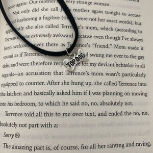 Silver top dog bone charm black suede choker necklace nature jewelry / 3 for $15